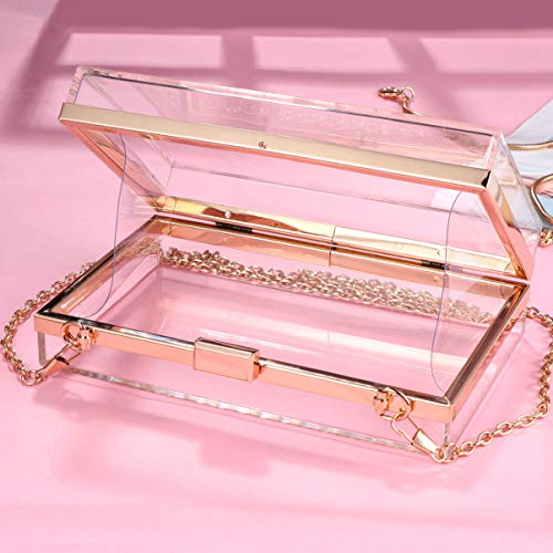 Tendycoco — Bolsa de embreagem transparente transparente para mulheres