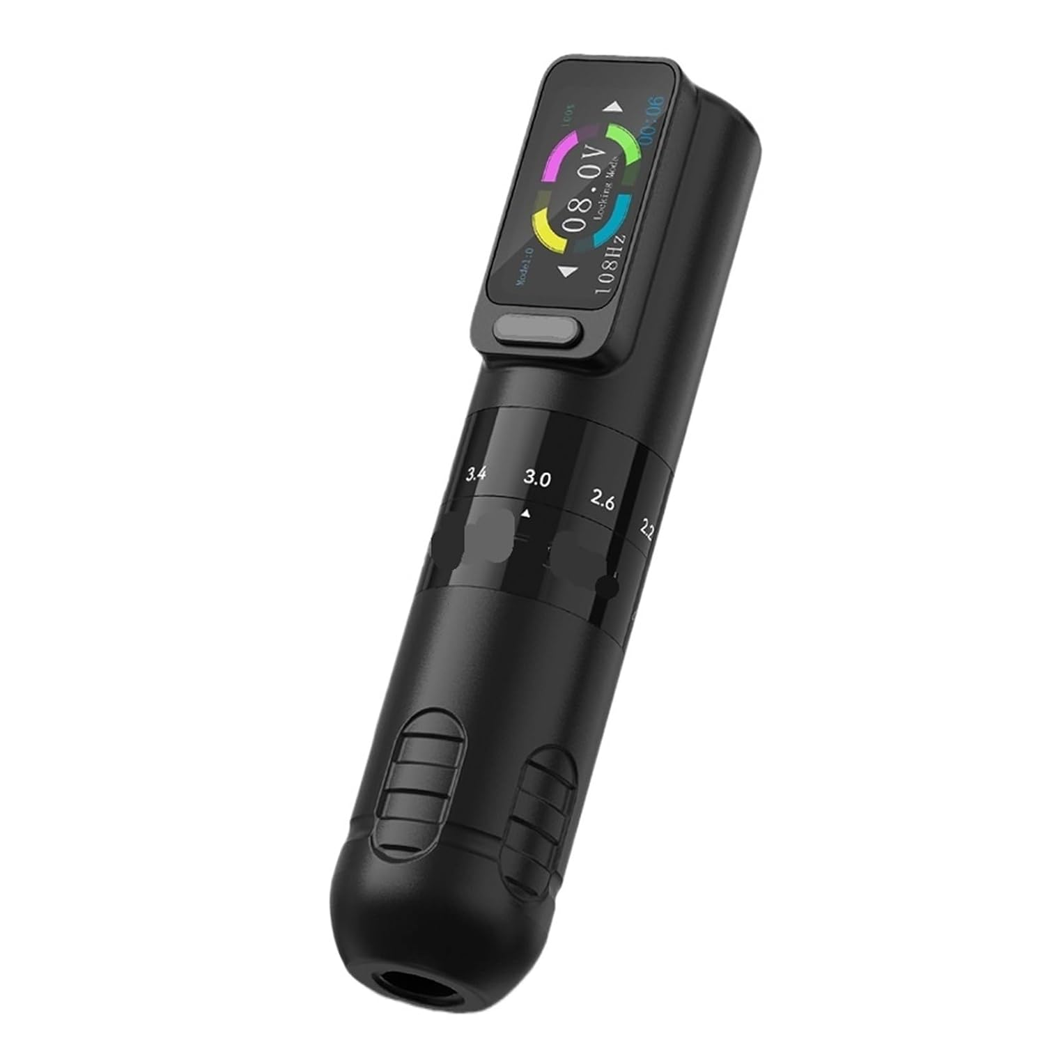 2.2-4.2mm Adjustable Stroke Wireless Tattoo Machine Pen Strong Coreless Motor 2400mAh Color Touch Screen Battery(Silver two battery)