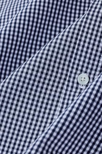 Image of SNITCH Men Formal Shirt | Slim Fit Full Sleeve Spread Collar Gingham Pattern | 100% Cotton & Breathable Fabric for Office & Smart Casual Wear