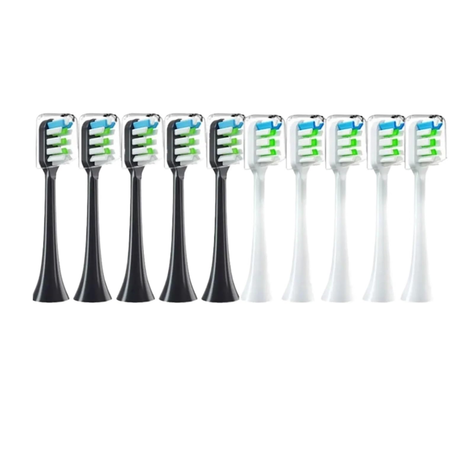Testine Spazzolino, Compatibile Con SOOCAS, X1 X3 X3U X5 | V1, testine spazzolino in plastica per adulti(5White 5Black)