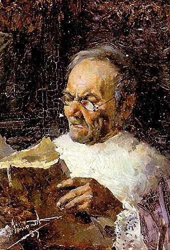 Impression d'affiches Enrique Simonet Toile de Lecture 60x90cm Art Portrait