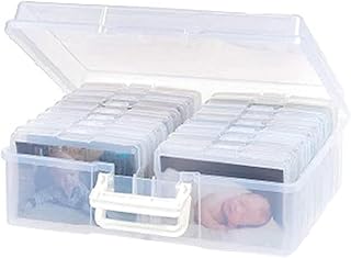 Photo Organizer - Portable Photo Case, Photo Storage Box | Photo Cover Cover, 4" x 6" Photo Box Storage - 16 Goalie Photo Organizer Photo Storage Box | 4 tum x 6 tum fotobox förvaring - 16 målvakt fotoorganisatör fotoförvaringslåda