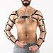 Men's Body Chest Harness Belt Adjustable PU Leather Punk Arms Chest Harness Bondage Strap, BDSM Cosplay Costume Bar Nightclub Party Club Masquerade Fetish Clubwear