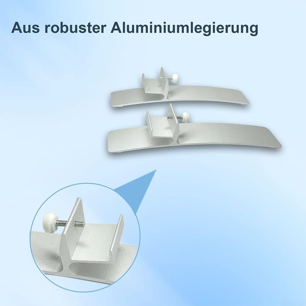 Standfüße für Infrarot-Heizung, Aluminiumlegierung, verstellbare Infrarot-Heizungsheizung, Halterungs-Kit für Infrarot-Heizungen (Silber)