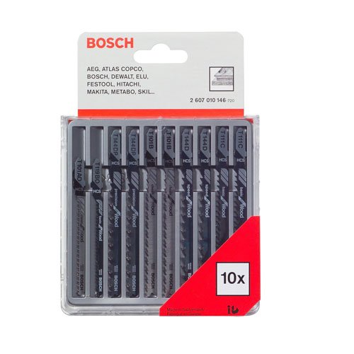 Bosch 10 Piece Jigsaw Blade Set Wood Amazon Co Uk Diy Tools