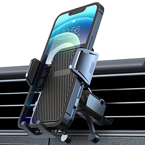 Amazon Brand - Eono Support Téléphone Voiture,Porte Smartphone Voiture Grille Aeration,Opération à Une Main Accroche Telephone Voiture Compatible avec iphone Samsung Huawei Xiaomi