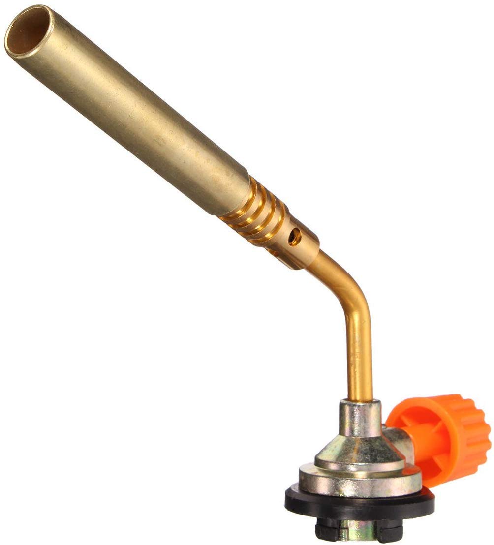Butane Gas Blow Torch Flamethrower Burner Camping Welding BBQ Tool Brass