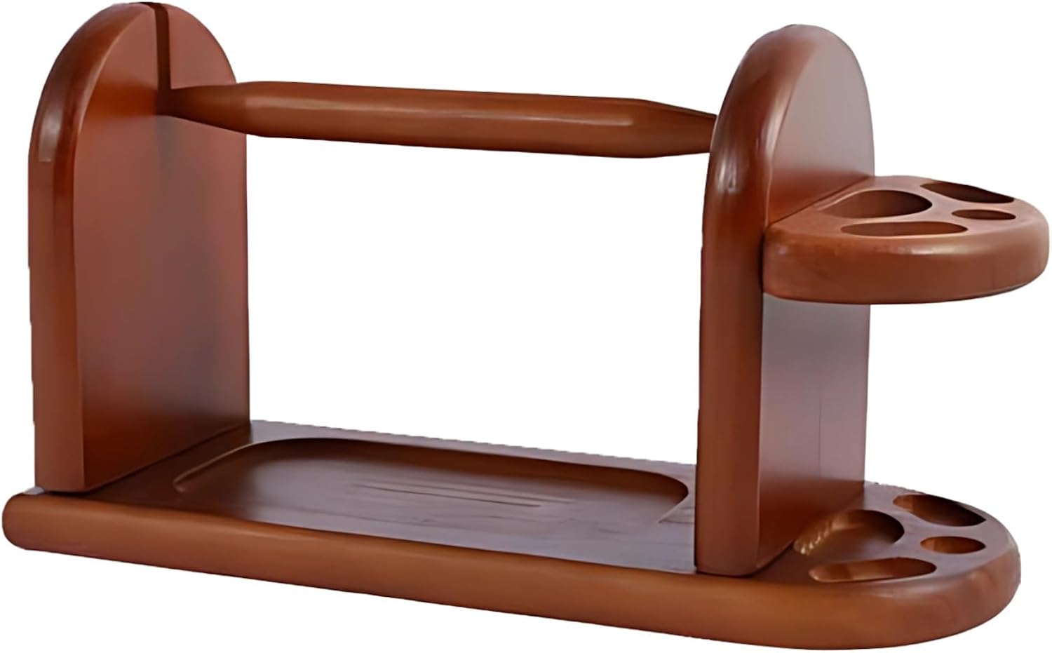 Yarn Holder for Crocheting, Wooden Yarn Spool Rack, 4 Slots, Vintage Design, 5.1 X 13 X 7.1 in / 13 X 33 X 18 Cm