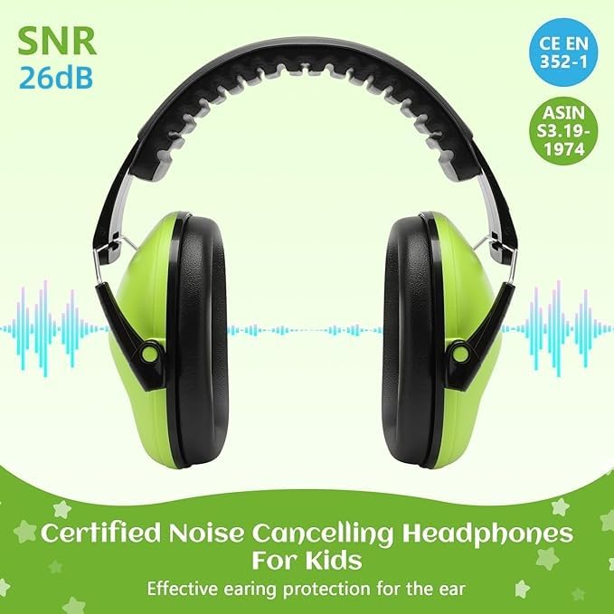JITIFAZH Ear Defenders Children, SNR 26dB Noise Cancelling Headphones with adjustable Head Band - Image 2