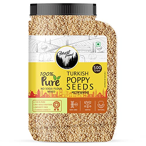 Image of Forest Found Fresh Posta Dana (500g) - Unadulterated White Poppy Seeds | Perfect for Indian Curries, Thandai & Baking | Raw & Natural Khus Khus