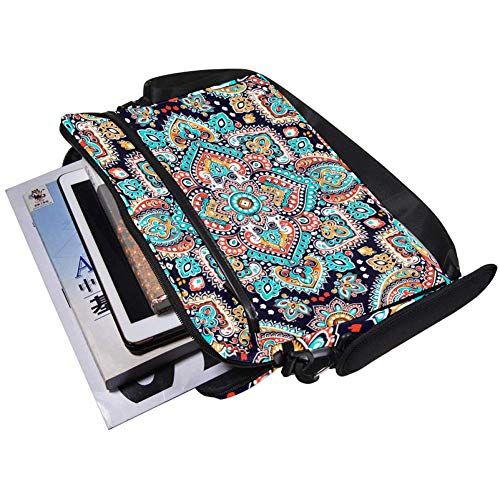 Maletín para portátil antirozaduras tipo bolso crossbody con mandala para evitar golpes en traslados 5