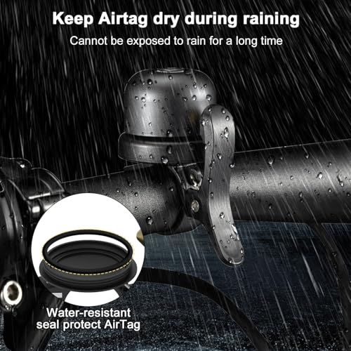 Timbre de bicicleta impermeable para Apple AirTag manubrio adulto 5