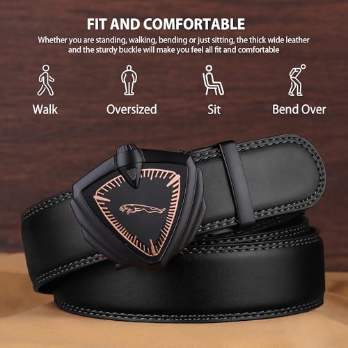 Image of ZORO Men's Vegan Leather Belt for Men, Formal /Casual,Autolock| Fit on up to 38 Inches Waist size (Free Size)