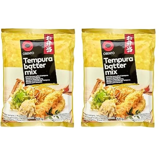 Obento Tempura Batter Mix (Tempura Back-/Frittiermischung), 1000 g (Packung mit 2)