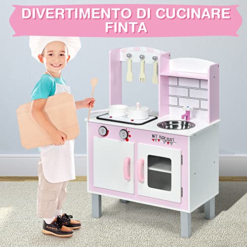 RELAX4LIFE Cucina Giocattolo per Bambini dai 3+