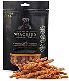 SNACKIES Hühnerbrust mit Karotte 400g Premium Snacks für Hunde, ohne Zusatz von Getreide, Zucker, Farb-, Aroma- und Konservierungsstoffe, schonend luftgetrocknete Leckerli