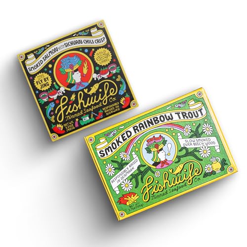Image of Fishwife Smoked Trout & FBJ Salmon Variety 2-Pack | Premium Tinned Fish