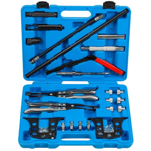 GEARMONSTER Compresseur de ressort de soupape à air comprimé - 39 pièces - Kit d'outils de montage pour moteurs de valve 8, 16 et 24
