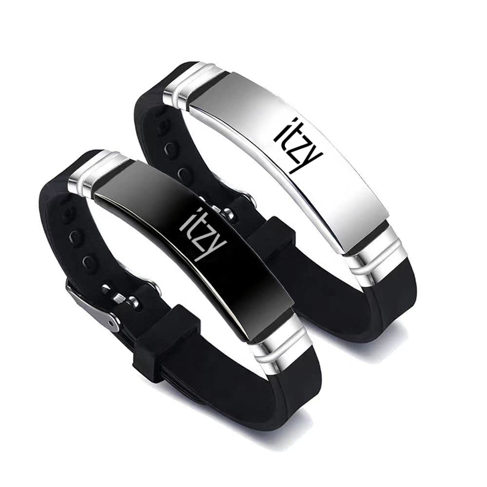 2 Pack ITZY Merchandise Bracelets, ITZY Charm Silicone Bracelets Jewelry for gifts