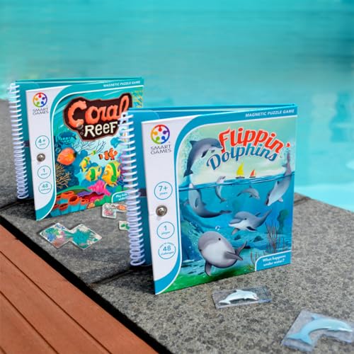 SmartGames - Coral Reef, Magnetic Puzzle Game with 48 Challenges, 4+ Years
