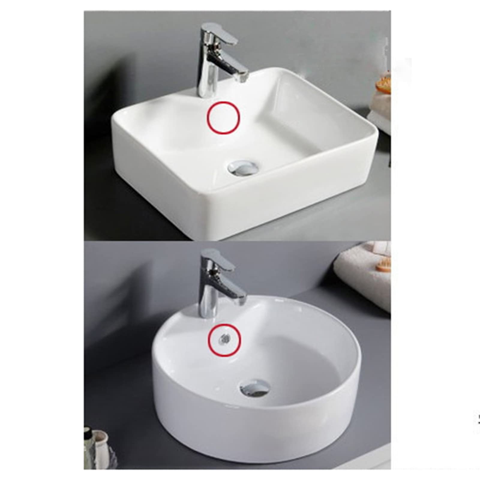 Ablaufgarnitur Waschbecken Pop Up,Roségold,Ablaufgarnitur Pop Up,Universal Ablaufgarnitur Waschbecken,Kein Überlaufloch,Messing-Korrosionsschutz- Und Frostschutz-Ablauf,Roségold C