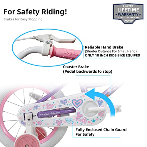 Joystar 14 Inch Girls Bikes Toddler Bike For 3 4 5 Years Old Girl 14" Kids Bikes For Ages 3-5 Yr With Training Wheels And Basket Children's Bicycles In Purple #TOP2