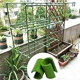 50 connettori per traliccio per piante, in plastica, per piante fissi, per serre, rampicanti, pergolati, per frutteti, giardini (11 mm)