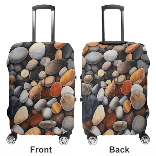 Rocks And Pebbles Luggage Cover, Washable Elastic Suitcase Cover Protector Fit 18-32 Inch Luggage3