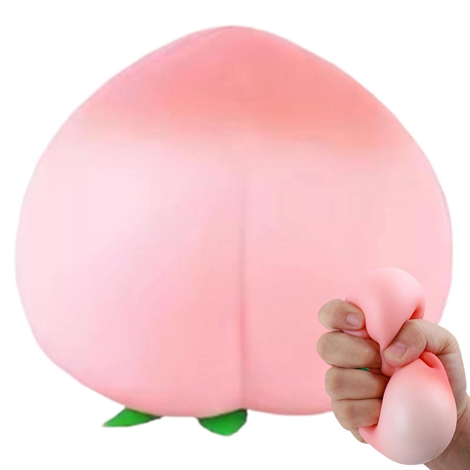 Peach Slow Rising Stress Relief Ball, Realistic Peach Shaped Fruit Squeezable Balls, Stretchy Fruit Stress Dough Ball Squeeze Fidget Sensory for Adults