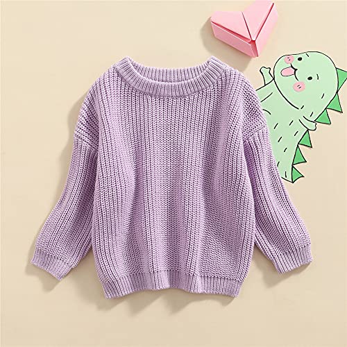 Image of Afunbaby Baby Girl Boy Knit Sweater Blouse Pullover Sweatshirt Warm Crewneck Long Sleeve Tops for Infant Toddler