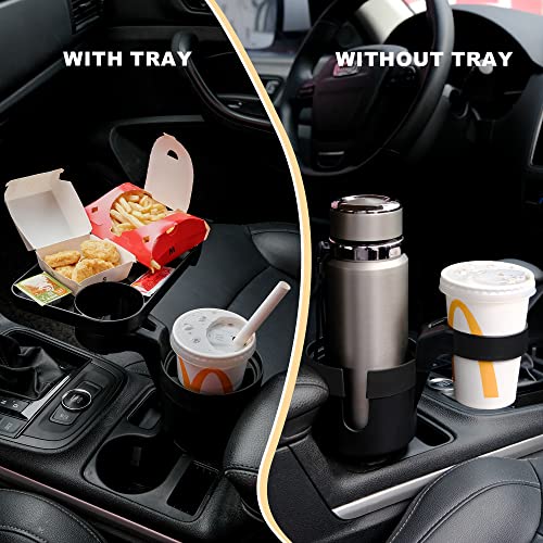 Car Cup Holder Tray With Expandable Base Compatible With Yeti 20/26/30 Oz Hydro Flasks 32/40 Oz Camelbak 32/40 Oz And Other Bottles In 3.4"-3.8" #TOP3