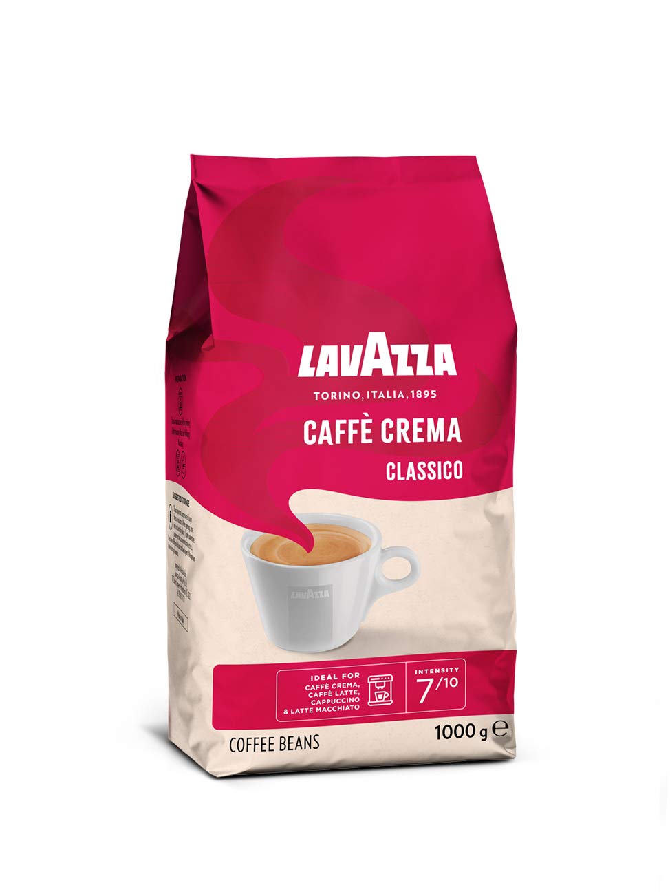 Lavazza Caffè Crema Classico, Ziarna Kawy, 1 Kg, 1 Opakowanie