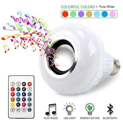 BSOD LED RGB+White Color Bulb Light E27 Bluetooth Control Smart Music Audio Speaker
