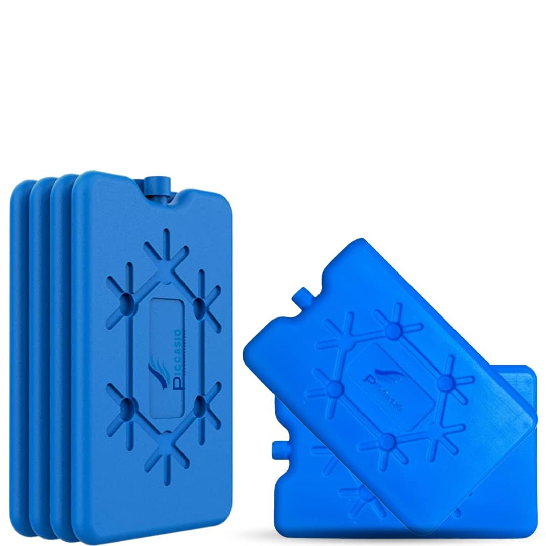 Pack of 6 Reusable Ice Packs for Lunch Box – Slim & Long-Lasting Freezer Blocks for Work, School, Picnic & Camping – Safe, Durable, and Powerful Chillers for Kids, Breastmilk & More