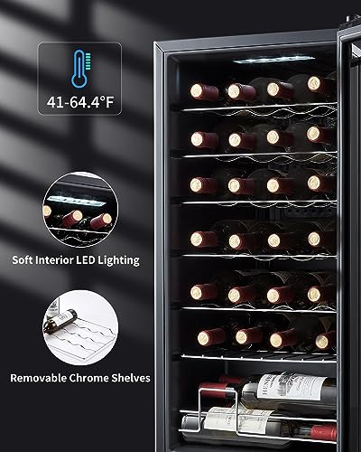Image of BODEGA COOLER 120 Cans Beverage Refrigerator, 28 bottle Mini Fridge For Bedroom with Glass Door, Adjustable Shelves for Soda, Beer & Wine, Digital Temperature Control for Home, Office, Bar or Dorm.