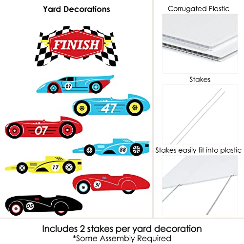 Let’s Go Racing - Racecar - Yard Sign & Outdoor Lawn Decorations - Race Car Birthday Party Or Baby Shower Yard Signs - Set Of 8 #TOP3