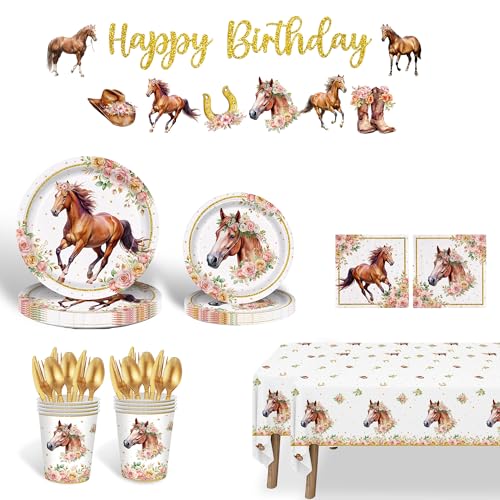 Horse Birthday Party Decorations Pink Floral Theme