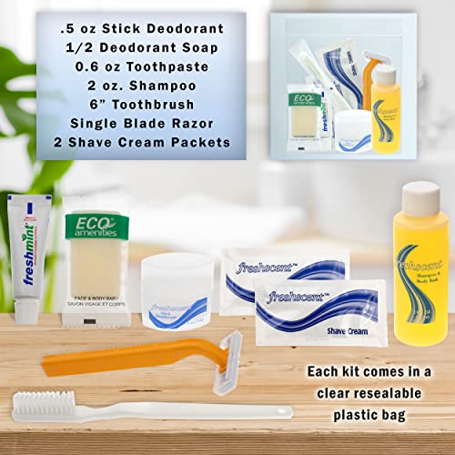 96 Kits - Bulk Case Of Wholesale Adult Basic Toiletries For Men, Women, Travel, Charity #TOP2