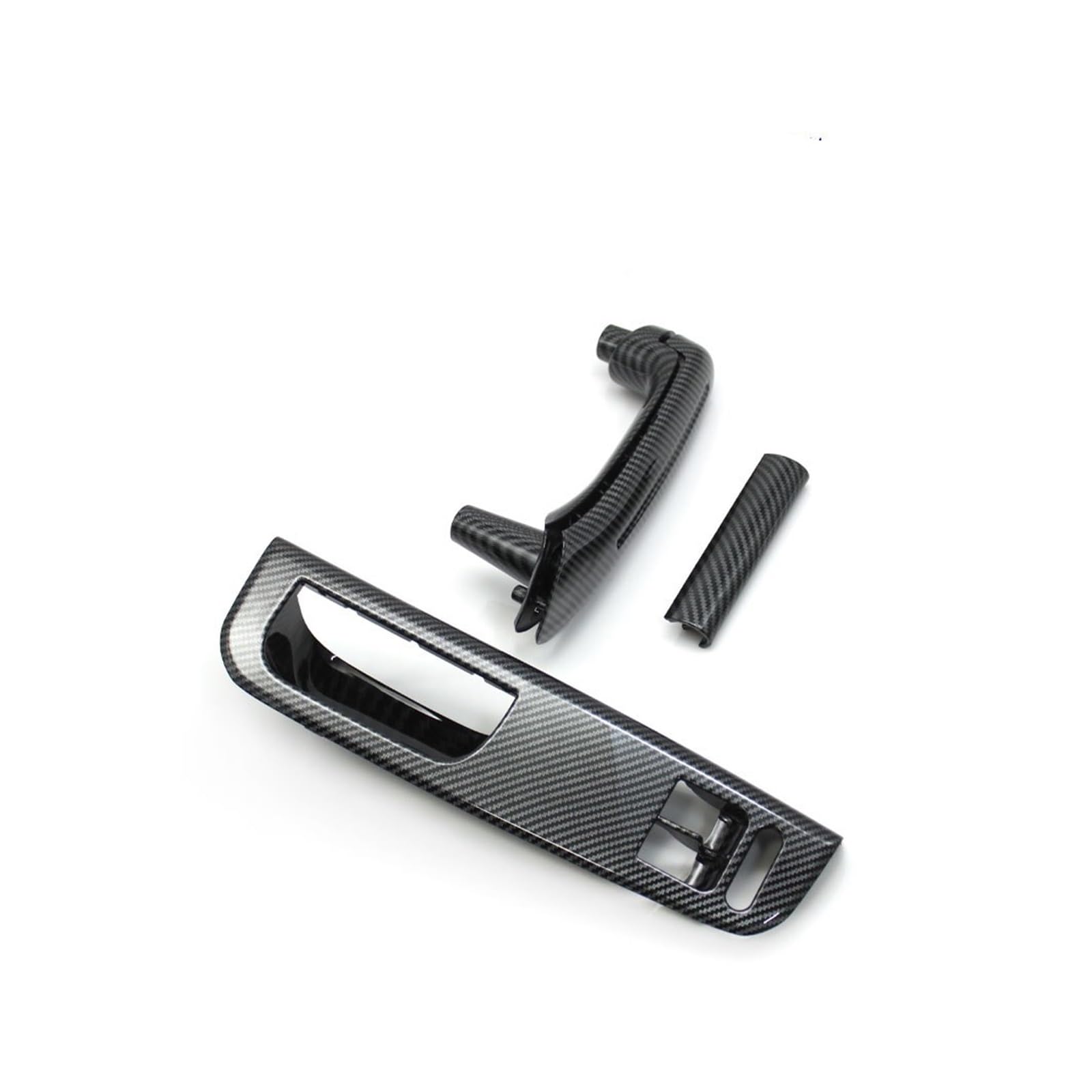 Nqkcuac Door Pull Handle for VW for Bora for Golf 4 MK4 for Jetta for Passat 1999-2004 RHD Car Window Switch Cover Door Pull Grab Handle Armrest(RHD Carbon 4Piece)