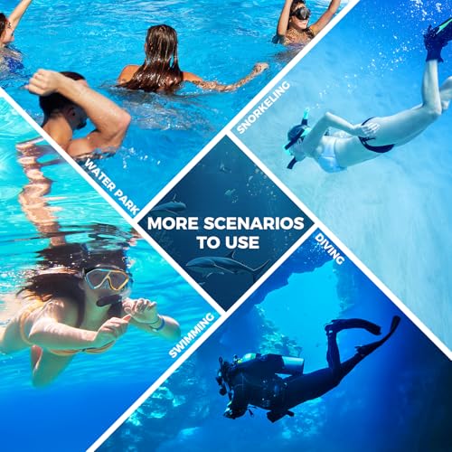 Máscara de buceo para adultos - Máscara de snorkel con lente anti-vaho premium cómoda y a prueba de fugas con cubierta para la nariz para buceo, snorkel y aventuras acuáticas miniatura 7