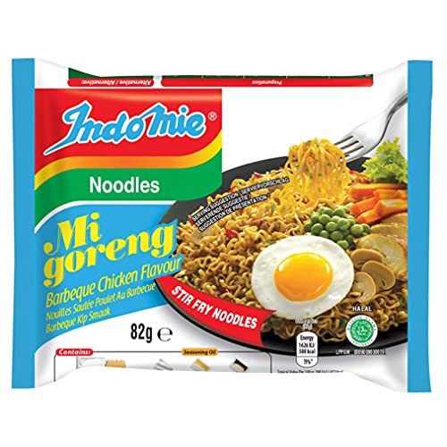 Indomie Mi Goreng BBQ Chicken Instant Noodles, 40 pack case / 40 x 82g