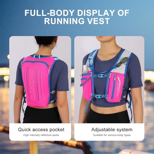 Image of INOXTO Running Hydration Vest Backpack,Lightweight Insulated Pack with 1.5L Water Bladder Bag Daypack for Hiking Trail Running Cycling Race Marathon for Women Men