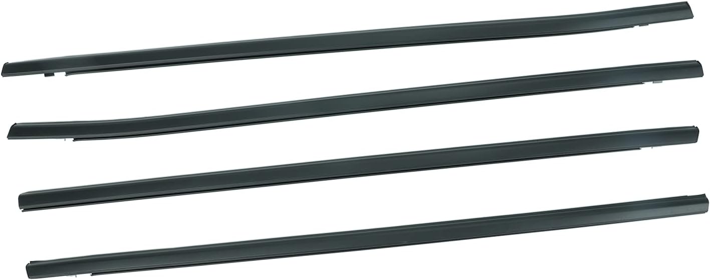 4Pcs Weatherstrip Window Moulding Trim Seal Compatible with H-onda Civic Sedan 2016-2021 Black