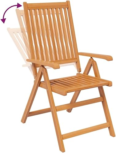 Miniatura 8 de DGZLIIO Muebles de patio mesa y sillas de comedor muebles de exterior juego de comedor de 7 piezas de acacia de madera maciza adecuada para jardín