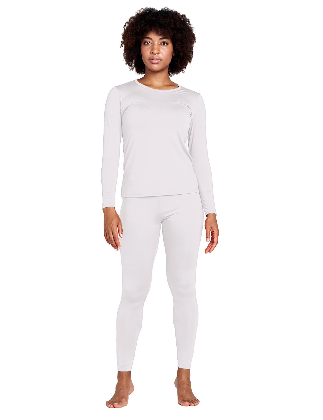 LAPASA Completo Termico Donna Fodera in Micropile Calore Base L17 - Abbigliamento Intimo Invernale Maglietta Pantaloni Calzamaglia Tuta Sci Trekking