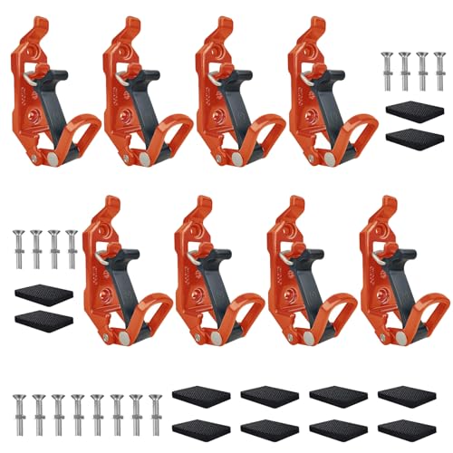 Bazen 8PCS Shovel Mount for Roof Rack Overland Gear Rotopax Mount Shovel Holder for Truck Tool Holder,Rubber Clamp Grip Mounting Kit Fits Shovel Holder Wall Mount, and Pole Clamp
