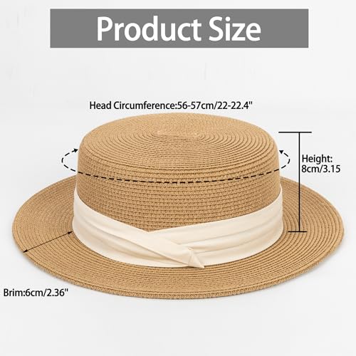 Sombrero de playa para mujer estilo Panamá M miniatura 2