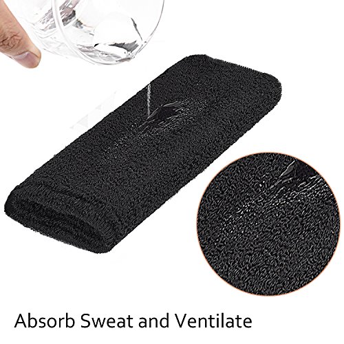 willbond pack of 2 elastic cotton sport wristbands 634