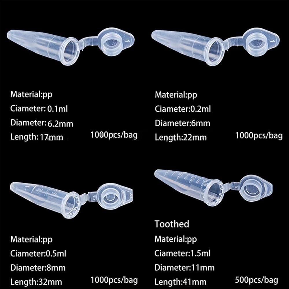 Tubo de centrífuga de plástico for laboratorio, tamaño 0,1-100 ml, vial, rosca y tapas, recipientes de laboratorio(50mL round 50pcs)