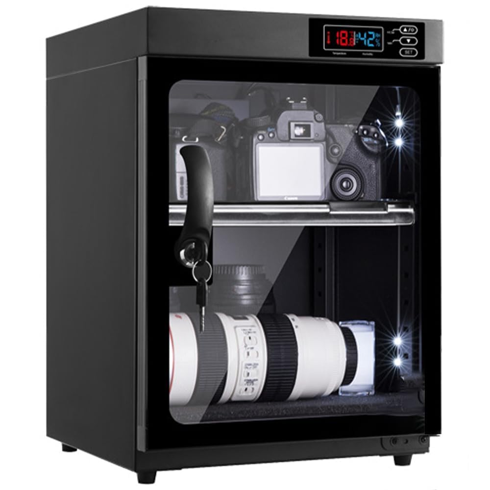 Cámara De Gabinete Seco De 2 Capas, Control De Control Digital De 30l, Gabinete Automático De Cámara Táctil con Luces Led Y Temperatura Constante, Equipo De Fotografía Caja Humedad Seca Electrónica